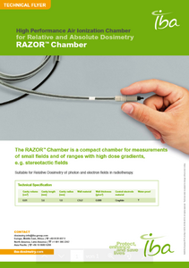 IBA Dosimetry Radiation Product Razor Chamber Flyer